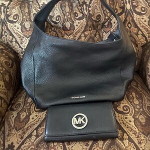 Michael Kors Black Hobo Bag with Wallet